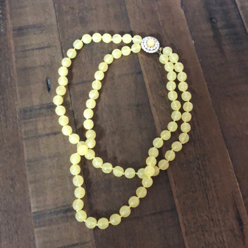 Jcrew yellow beaded necklace